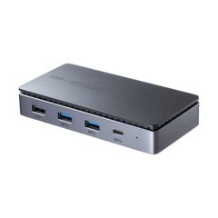 USB Type-Cドッキングステーション（HDMI/VGA・2画面出力対応）サンワサプライ USB-CVDK19 最大4Kの解像度に対応 HDMIとVGA映像出力端子を備えた 2画面映像出力ができるコンパクト