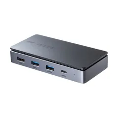 USB Type-Cドッキングステーション（HDMI/VGA・2画面出力対応）サンワサプライ USB-CVDK19 最大4Kの解像度に対応 HDMIとVGA映像出力端子を備えた 2画面映像出力ができるコンパクトのサムネイル