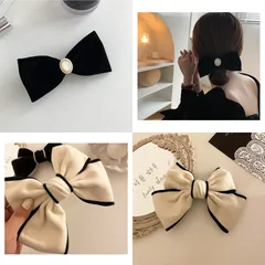 リボン バレッタ ヘアクリップ シンプル　かわいい おしゃれ 上品 お姫様
