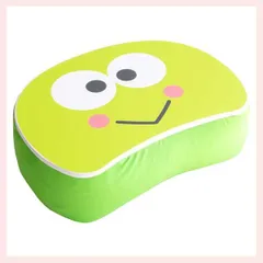 けろけろけろっぴのテーブルクッション（片面天板・マイクロビーズ）変形楕円型（W46×D35×H14cm）　※サンリオキャラクターズ,コラボデザイン,,高品質,枕,座布団,パソコン,台,足置き,フロア,フィット,かわいい,カラフル,4way