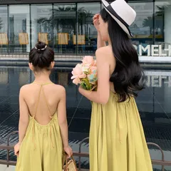 親子服 親子お揃い服 夏 ペアルック レディース&子供服 親子ペア服 サマードレママと娘お揃いワンピース 子供 女性 夏 ノースリーブ リゾート 海 母 娘 ママ ガール 子供 女性 夏 munvz14