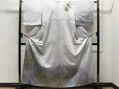 平和屋着物■京の名門　じゅらく謹製　訪問着　作家物　草花文　暈し染め　金銀彩　正絹　逸品　CAAQ5445kb