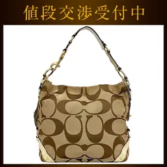 コーチ ワンショルダー バッグ ベージュ シグネチャー 10620 肩掛け