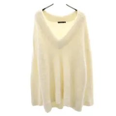 ザラ 長袖 Vネック セーター S ホワイト ZARA ニット レディース 古着 【231220】