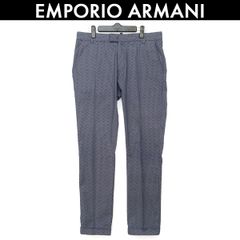 アルマーニ テーパードパンツ メンズ エンポリオアルマーニ EMPORIO ARMANI ネイビー 総柄 サイズ 46  コンディション B