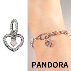PANDORA チャーム シルバー ピンク Pink stone3点セット - メルカリ