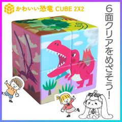 立体キューブ 立体パズル 絵合わせキューブ CUBE 2X2 パズル 恐竜 6種類 3歳以上 知育玩具 知育おもちゃ 脳トレ 6面クリア 5cm角 手にぴったり シルバーバック プレゼント 定形外郵便発送【△】【TG】/かわいい恐竜CUBE