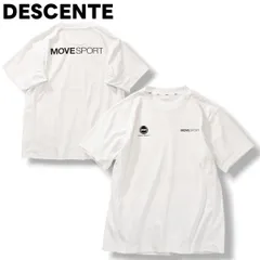 【定番】 デサント DESCENTE ムーブ スポーツ MOVE SPORT ロゴ プリント パイル Tシャツ クルーネック カットソー L ホワイト スポカジ トレーニング ウェア メンズ