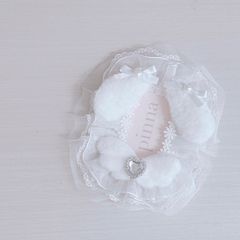 No.10 レースデコ ホワイト Angel うさぎ