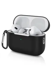 Vikisda Airpods pro 第2世代 用 ケース【2023/2022年モデル】AirPods Pro 2 保護カバー シリコンケース 装着充電可能 全面保護 落下防止 キズ防止 耐衝撃 防塵 軽量 エアーポッズ プロ 2世代 カバー カラビナ付き