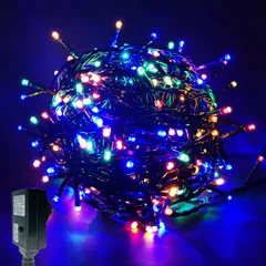 新品 [Vividsunny] LEDイルミネーションライト 15m 250球 8パターン 複数接続可能 屋外 防水 クリスマス飾り 部屋 LED電飾 パーティー・イベント装飾 記憶機能付き クリスマス イルミネーション ツリーライト3m延長線付き (RGB)