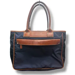 極美品！ Felisi トートバッグ レザー ナイロン ネイビー チャーム 極美品！ Felisi トートバッグ レザー ナイロン ネイビー