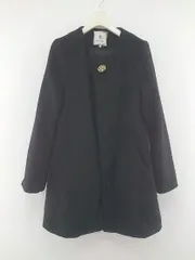 ◇ ROPE PICNIC ロペピクニック フォーマル 長袖 ノーカラー コート サイズ38 ブラック レディース P  【中古】 【1209150007924】