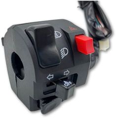 JYFACTORY 互換品 オートバイ ハンドル スイッチ バイク 汎用 左 ハザード ウインカー 1個