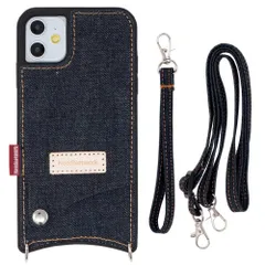 【数量限定】スマホ ケース 用 ショルダー iPhone11 ショルダー付き カード入れ 岡山デニム ショルダータイプ スマホショルダー [ニードネットワーク] スマホショルダーストラップ