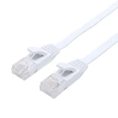 新品 ミヨシ MCO LANケーブル CAT6A 対応 爪が折れにくいカバー フラットタイプ 2.0m cat6a cat6 cat5e 対応 RJ-45 10Gbps/500MHz ゲーム テレビ 各光回線に対応 ホワイト ZC6A-F02WH