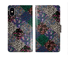 [iPhone12 Pro Max] iPhone16 Pro ケース スカラー スマホケース 手帳型 iPhone16 Plus ケース アイフォン16 15 14 13 12 11 スマホカバー 全機種対応 手帳 ScoLar 切り取り柄 フラワー 総柄 