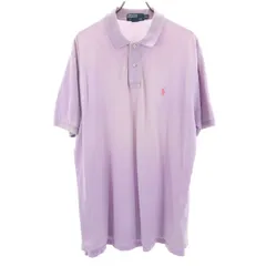 Polo by Ralph Lauren ポロバイラルフローレン 半袖 ポロシャツ XL パープル 鹿の子 メンズ 古着