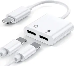 iPhone イヤホン 変換アダプタ 2in1 【正規MFi認証品】 ライトニング イヤホン変換 ケーブル 音楽聞きながら充電でき DAC搭載 Hi-Fi音質 PD60W急速充電 Lightning イヤホン 交換コネクタ 通話/音量調節/音楽対応