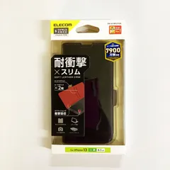 iPhone 13/14 対応 6.1インチ 2眼 ソフトレザー ケース カバー 手帳型 ブラック PM-A21BPLFYBK 【ELE-23997】 【★A】