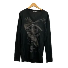 5351プールオム 5351 POUR LES HOMMES Tシャツ 長袖 Vネック ロゴ刺繍 0230020013 3 黒 ブラック グレー メンズのサムネイル