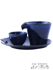 シズル冷酒器セット なす紺【 しずる冷酒器 】【 6851 】【 酒器 】【 日本酒を楽しむ為の酒器 】