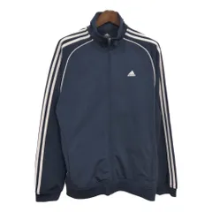 adidas アディダス トラックジャケット スポーツ ワンポイントロゴ ネイビー（メンズ L ）中古 古着 T6079