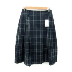 クティール kutir アソートタックプリーツスカート ミモレ丈 チェック柄 マルチカラー M 紺 ネイビー /SY22