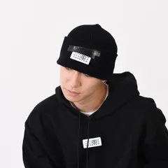 MM6 MAISON MARGIELA エムエムシックス メゾン マルジェラ 帽子 ニット帽 テープラベル ウールビーニー SH2TB0003 M13168 メンズ ユニセックス ウール ロゴ 防寒 秋 冬