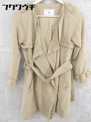 ◇ ◎ SLY スライ ウエストベルト付き ノーカラー コート ジャケット サイズ1 ベージュ レディース 【中古】 【1002801370961】