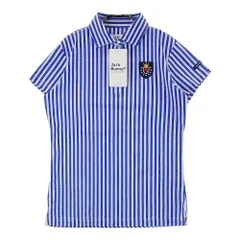 サイズ：1 JACK BUNNY ジャックバニー  半袖ポロシャツ ストライプ柄 ブルー系 [240101331127]# ゴルフウェア レディース ストスト