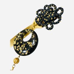 【🔥50%OFF🔥定価1,650円】ME-A-360  帯飾り　ブラック　ゴールド　約20㎝　大人かっこいい　ゴシック　シンプル　セール　早い者勝ち