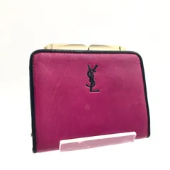 【＊美品＊】 イヴサンローラン レザー コインケース 小銭入れ 折り財布 がま口 Yves Saint Laurent がま口レザーコインケース 箱付き | Petit