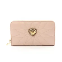 ドルチェアンドガッバーナ DOLCE & GABBANA ラウンド長財布 DEVOTION BI0473 AV967 ベビーピンク レザー デヴォーション ラウンド長財布 レディース Used Aのサムネイル