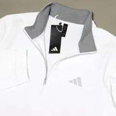 ★アディダス ゴルフ adidas GOLF 定価11000円 新品 メンズ 高機能 ハーフジップ 長袖 シャツ 白 XLサイズ [IB6113-XL] 三 参★QWER★