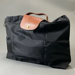 Aj3 《美品》 LONGCHAMP ロンシャン プリアージュ トートバッグ ブラック A4収納可 ワンショルダー 肩掛け 鞄 カバンt18r