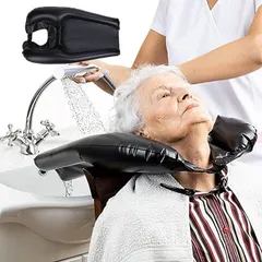 ピュアシーク ケリーパッド 洗髪器 エアー クッション 寝たまま ポータブル 簡易 シニア 介護 入院 シャンプーハット