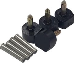 [アクティカ] 靴修理強化ピンリフト交換２足セット（４個）日本製リペアパイプ付きブラック