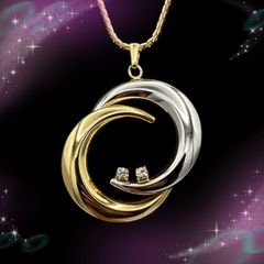 超美品》 スワロフスキー ネックレス クリア×シルバー×ゴールド 超美品》 スワロフスキー ネックレス クリア×シルバー×ゴールド