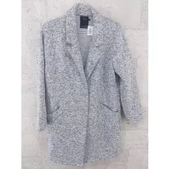 ■ AZUL by MOUSSY 総柄 長袖 チェスター コート M グレー レディース  【中古】 【1000027497295】