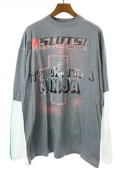 VETEMENTS ヴェトモン 18AW Multicolor Ninja Tee On Tee Printed T-Shirt カットソー ミックス XS UAH19TR322のサムネイル