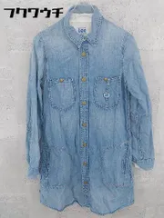 ◇ URBAN RESEARCHROSSO × Lee リー 長袖 膝丈 デニム シャツ ワンピース サイズM インディゴ レディース 【中古】 【1002801539924】