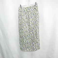 ◇ ⊂ ◎ apart by lowrys 総柄 ロング丈 タイト スカート サイズF ベージュ グリーン パープル レディース E  【1502060030786】