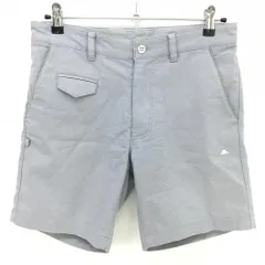 【美品】カッパ ハーフパンツ ライトグレー×白 織生地 メンズ S ゴルフウェア Kappa