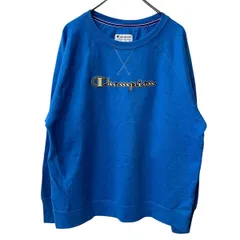 Champion ロゴスウェット トレーナー 2XL ブルー チャンピオン ビッグサイズ ラグラン プルオーバー 古着卸 アメリカ仕入 a709-5556