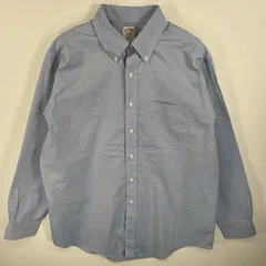 古着 ブルックスブラザーズ Brooks Brothers 長袖シャツ ボタンダウンシャツ 胸ポケ REGULAR FIT 16 1/2 L-XL  ブルー系 無地 メンズ