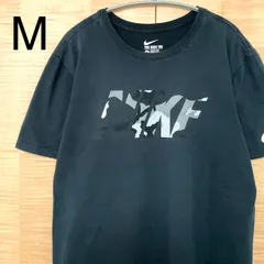 US古着 NIKE ナイキ フロントプリント カモフラ 迷彩 半袖Tシャツ黒M