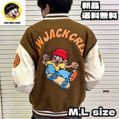 NEW JACK ニュージャック　アウター　スタジャン　ブルゾン　M NEW JACK×A.T.C 袖PUレザースタジャン】ニュージャック in the
