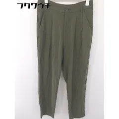 ◇ qualite カリテ ウエストゴム タック テーパードパンツ サイズ 2 カーキ レディース  【1112210009823】