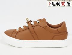 エルメス HERMES スニーカー デイ サイズ 35 22.5ｃｍ ケリー 金具 レザー ブラウン 靴  レディース【未使用】 アパレル